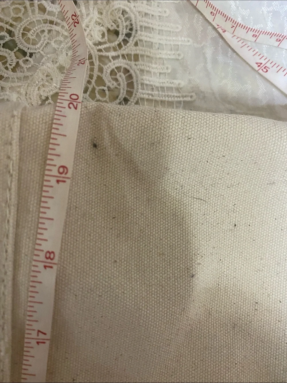 Canvas Tote Bag in Cream and Red unisex open to Offers New